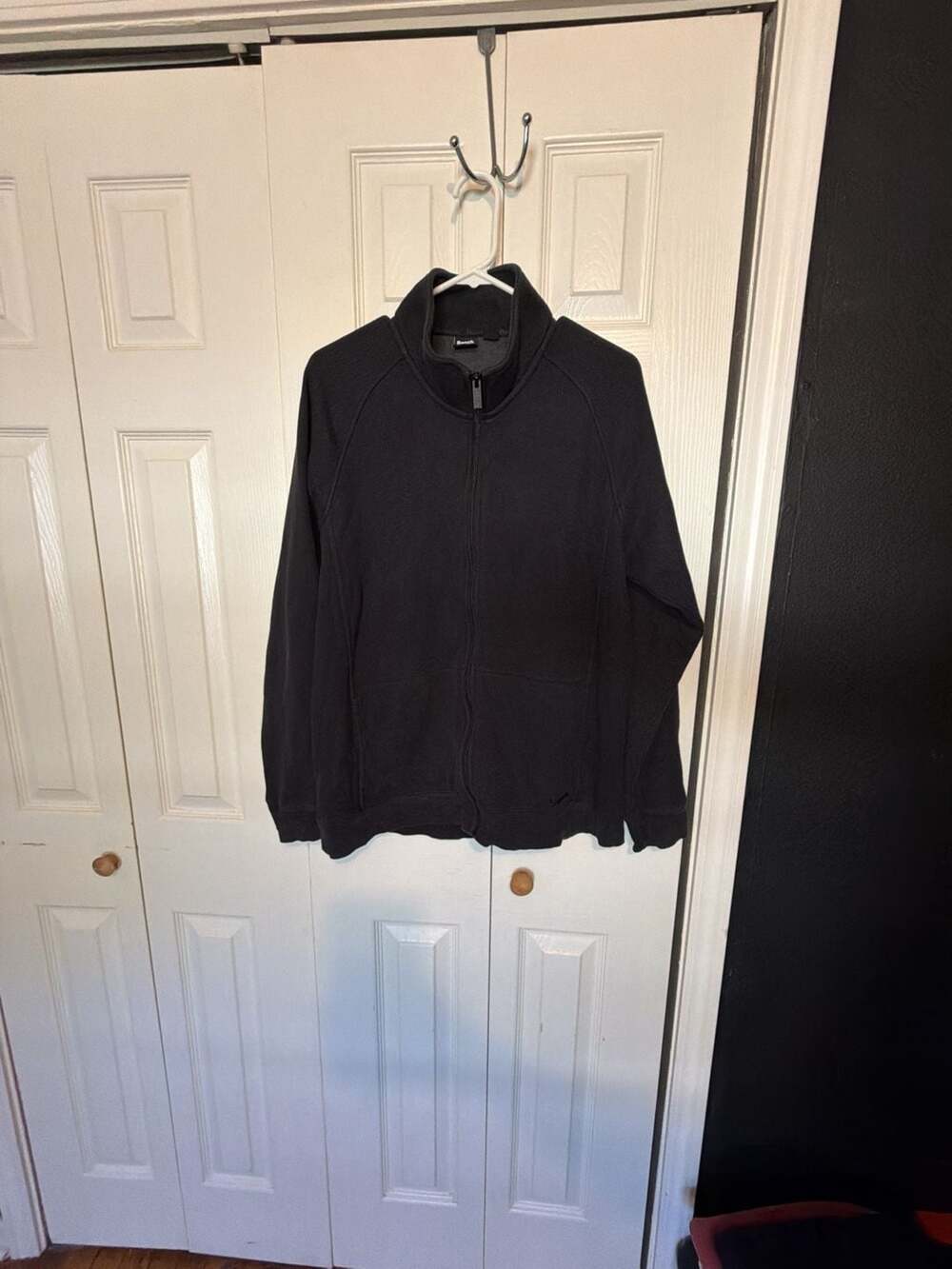Bench Urbanwear Full Zip Fleece Jacket Size L Black